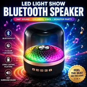 Subwoofer Bluetooth 5.3 Audio Breathing Lamp Speakers Hi-Fi Acoustic Wireless Soundbar Portable Speaker for Home Theater