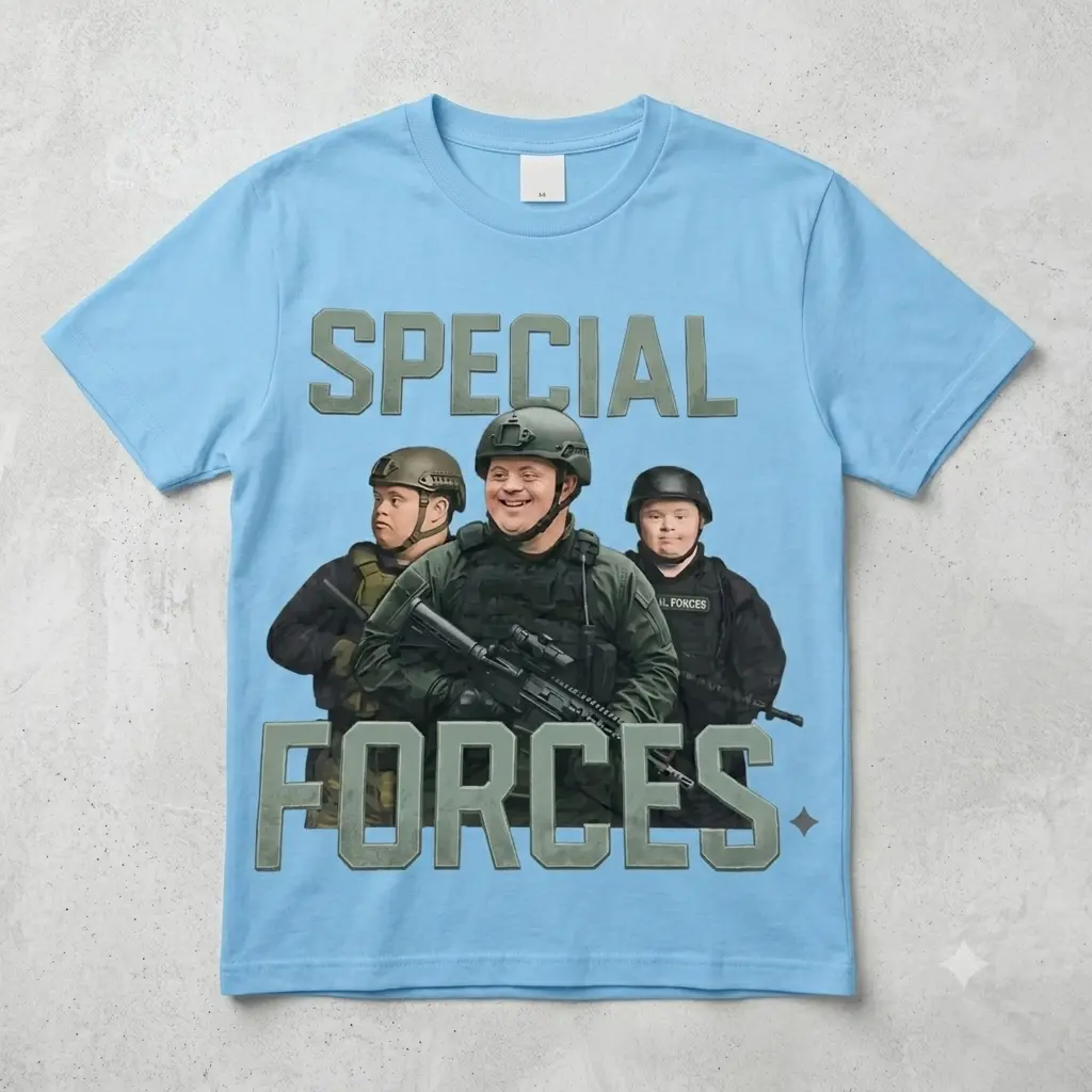 Funny Special Forces Meme T-Shirt , Edgy Internet Humor Retro Tactical Unisex Graphic Tee