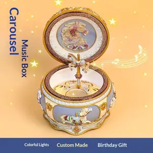 Romantic constellation carousel music box music box birthday graduation gift for girlfriend classic fashion home ornament handicrafts bedroom decorations living room bookcase holiday gifts