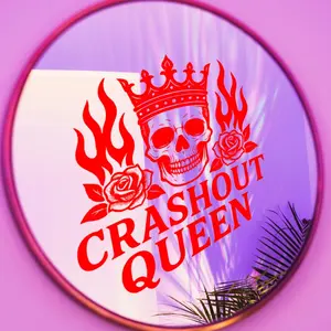 Crashout Queen Vinyl Car Decal for Windows Indoor or Outdoor Durable Unique Design Versatile for Various Surfaces Ideal for Decorating