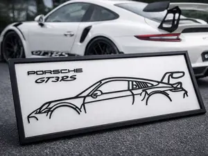 Porshe GT3RS Plaque Wall Art