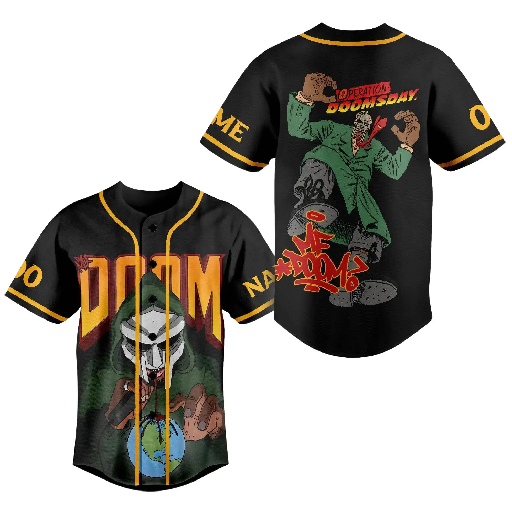 MF Doom Baseball Jersey For Fans, Vintage-Style Baseball Jersey – Unisex Streetwear