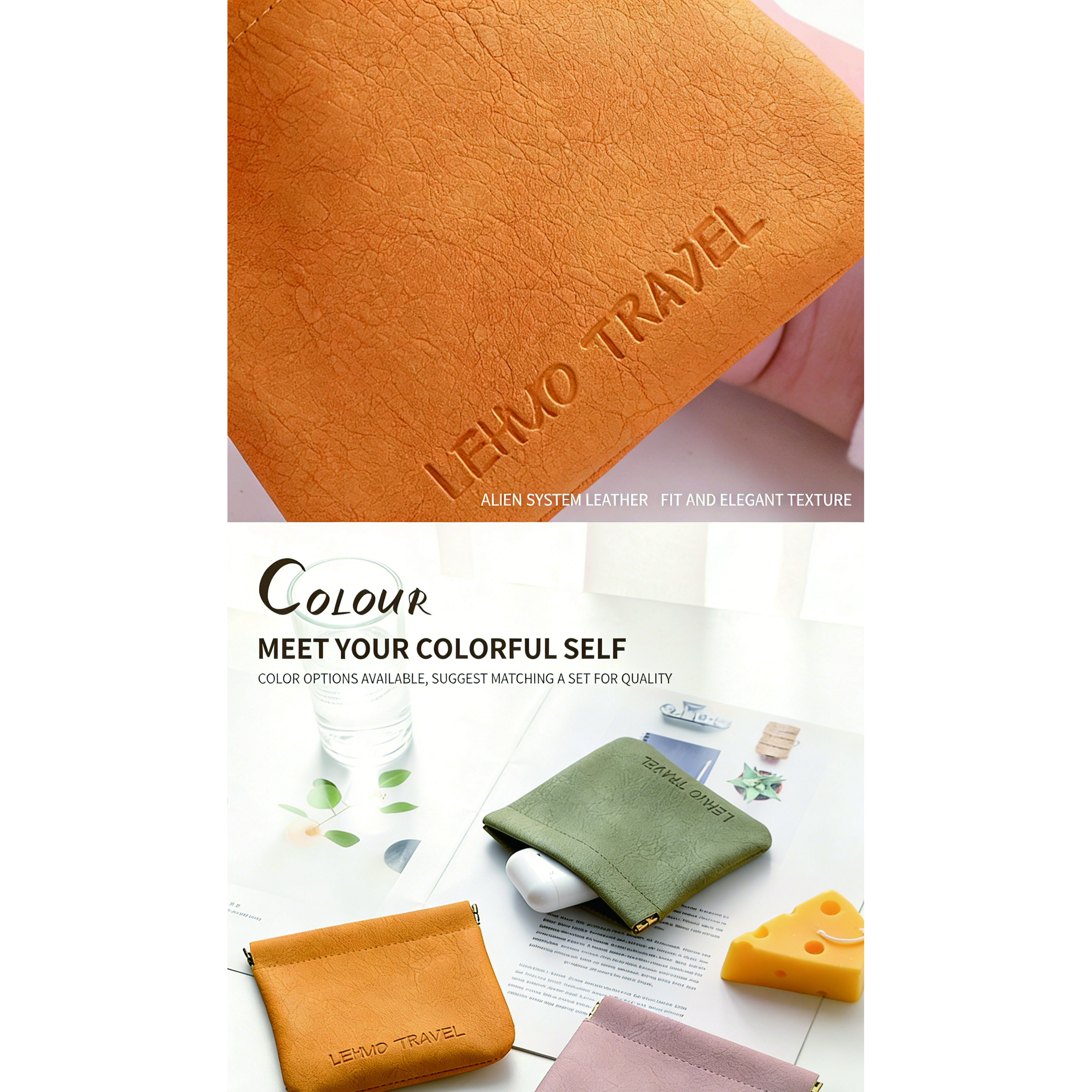 Minimalist Storage Pouch, Versatile Lipstick Bag, Mini Solid Color Carry-On Bag