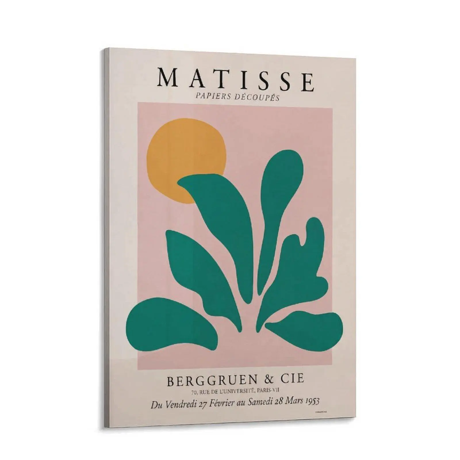 Henri Matisse Papiers Decoupes Poster, Pink Green Leaf Art Print (2) gaming room office