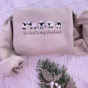 The Lord is my Shepherd Embroidered Crewneck
