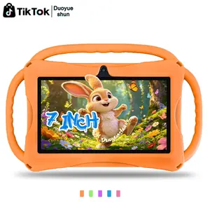 Shockproof & Durable! 7-Inch Kids Smart Tablet, Wifi Touchscreen Tablet, Full-Body Shockproof Case, 5G High-Speed WiFi, 2-in-1 Study & Office, HD Full Screen, Dual Cameras, Early Learning + Entertainment, Online Class Ready, Gift for Boys & Girls