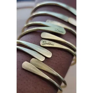 Engraved Brass Bangles - Divine Goddess Collection  [Made-to-Order]