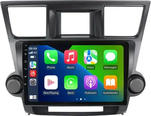 4+64GB 8-Core 1280x720 10.1 Inch Touch Screen Radio for Toyota Highlander 2008-013 Android 5G WiFi Stereo with GPS Navigation, Car-Play&Android Auto FM DSP SWC Rear View