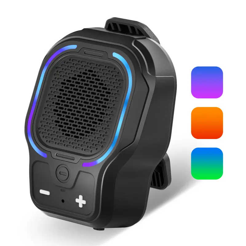 Wearable Bluetooth Speaker, Magnetic Clip-on Portable Wireless Speaker, HiFi Sound Loud Mini Speaker with 3 Light Modes, ENC Mic for Hands-Free Calls Music, Lightweight for Outdoor Work Cycling