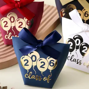 20 Mini Graduation Gift Boxes, Balloon 2026 Design, Candy Box Set for Chocolates, Gummies, Small Gifts, DIY Stickers, Class Graduation Souvenirs