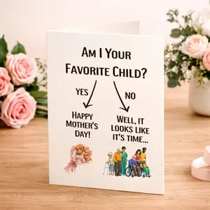 Funny Mothers Day Card for Mom - Gag Gift Card, Blank Inside, Ready to Gift Humorous Mothers Day Card for Mom, Funny Greeting Card, Blank Inside Funny Card for Mom, Mothers Day Greeting Card, Blank Inside