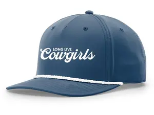 Richardson 258 | 5 Panel Classic Rope Cap | Trucker Style Hat | Long Live Cowgirls Embroidered Logo