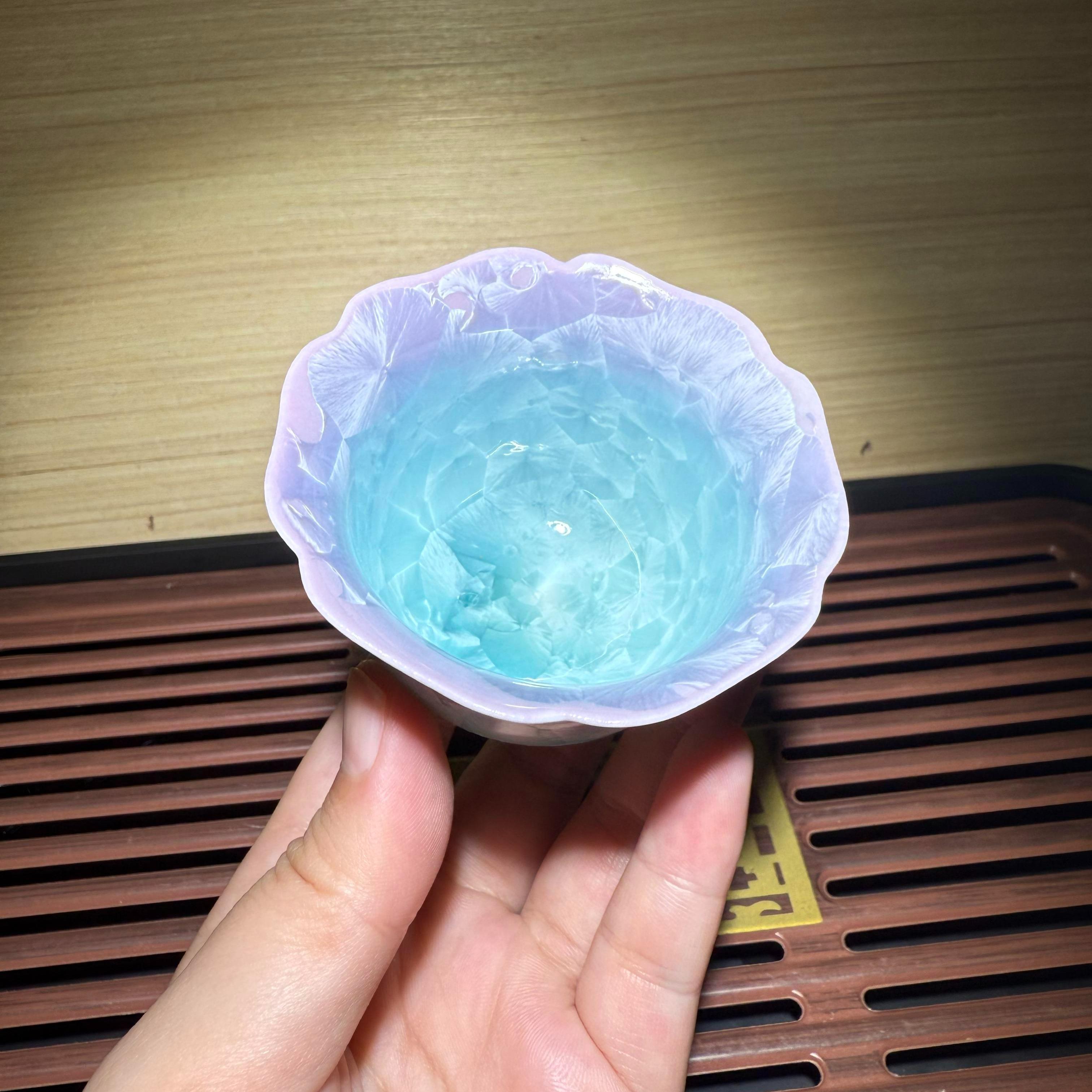 Jianzhan, handmade by master, inherited from intangible cultural mother of pearl glaze tea cup