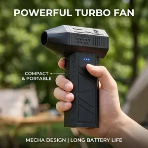 Pet Safe Turbo Blower Handheld - Rechargeable Cordless Air Duster, Interchangeable Nozzles, Quick Dry & Cool Air, Compact for Home Car Pet Grooming Cleaning