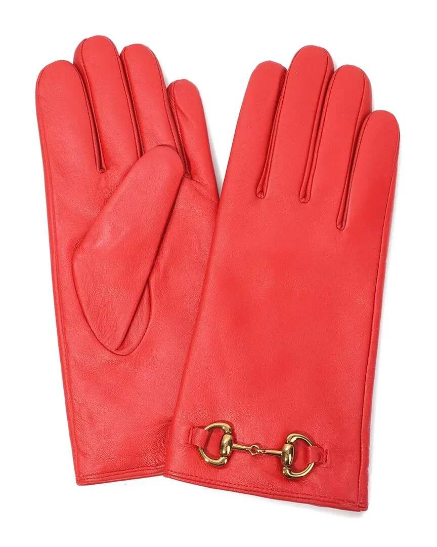 Tiffany & Fred Paris Cashmere-Lined Leather Gloves