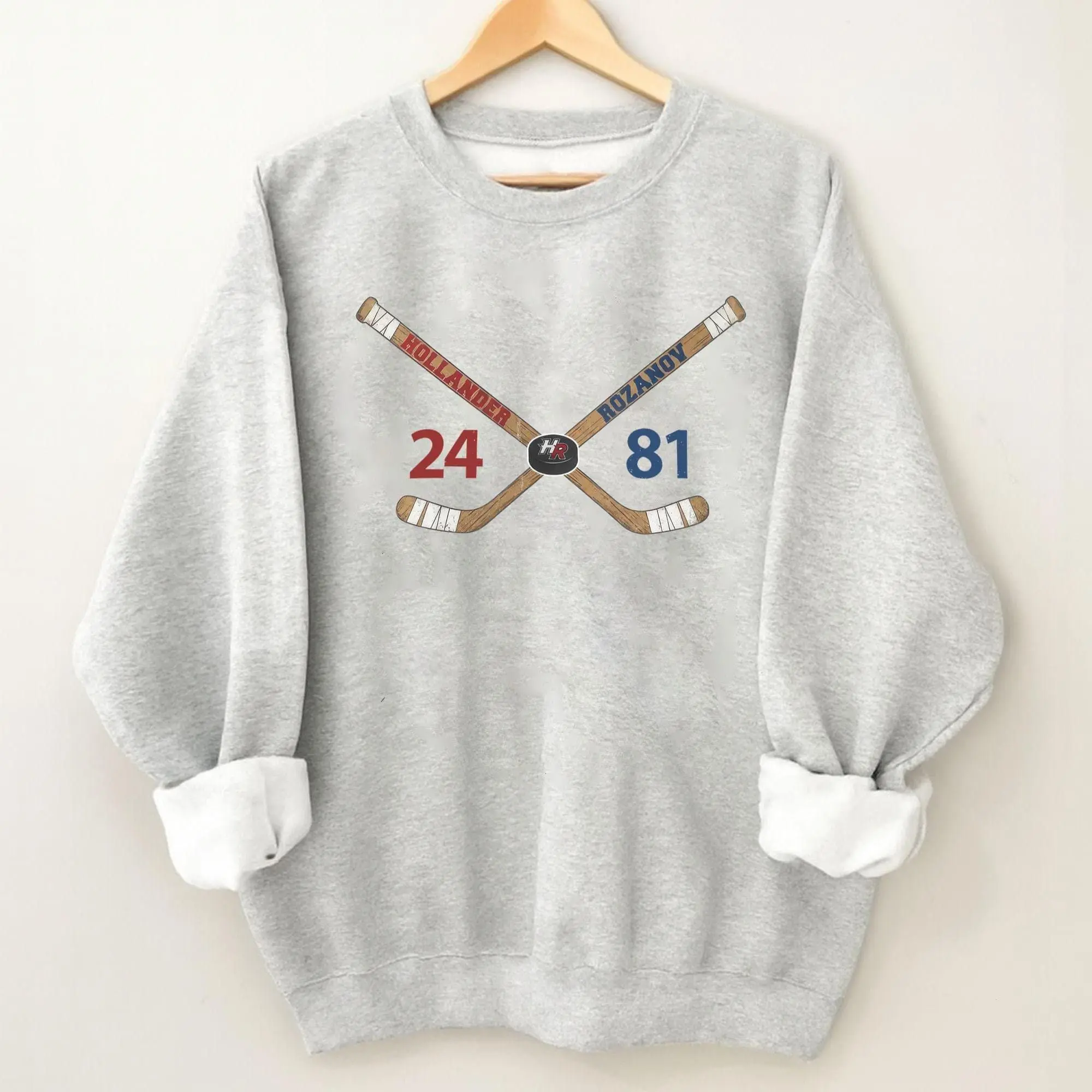 Heated Rivalry Hockey Crewneck, Hollander Rozanov Sticks Sweatshirt, Shipper Fan Gift