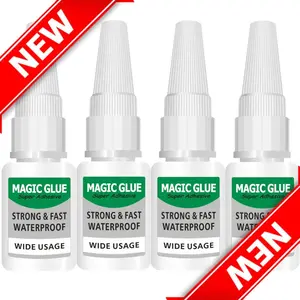 Fast Drying Super Glue Magic Glue, 4PCS High-Strength Magic Shoe Repair Welding Adhesive, Ideal for Leather, Ceramics, Wood, Glass and More