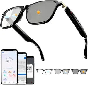 AI Smart Glasses for Men and Women with Chat GPT, Bluetooth Audio Glasses with 165 Languages, Color-Change Lens, Free App, Music Playback & Hands-Free Calls, AI Translator Glasses for Travel Meeting HAIXINDA