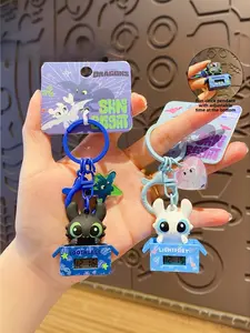 1PC How to Train Your Dragon Toothless Clock Keychain Pendant Creative Adjustable Time Functional Keychain Accessory