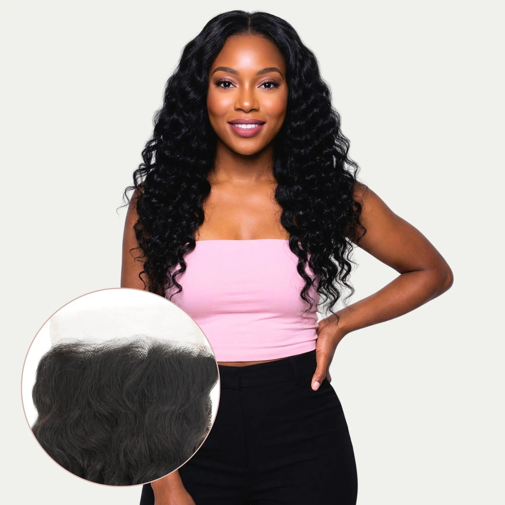 Deep Wave 4x4 HD Lace Human Hair Closure - Bold Curls Flawless Blend Ultra Thin High Definition Lace for Seamless Natural Finish