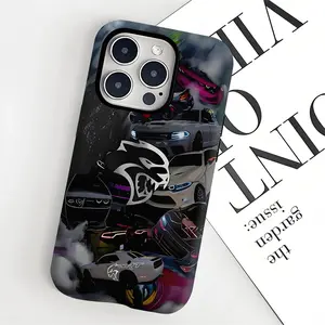 Sports Car Pattern Phone Case,Shockproof Rugged Cover Dual Layer Soft TPU Hard Bumper Hard Shell for iPhone 11 12 13 14 15 16 17 Pro Max Plus Trendy Cool.MFLA01