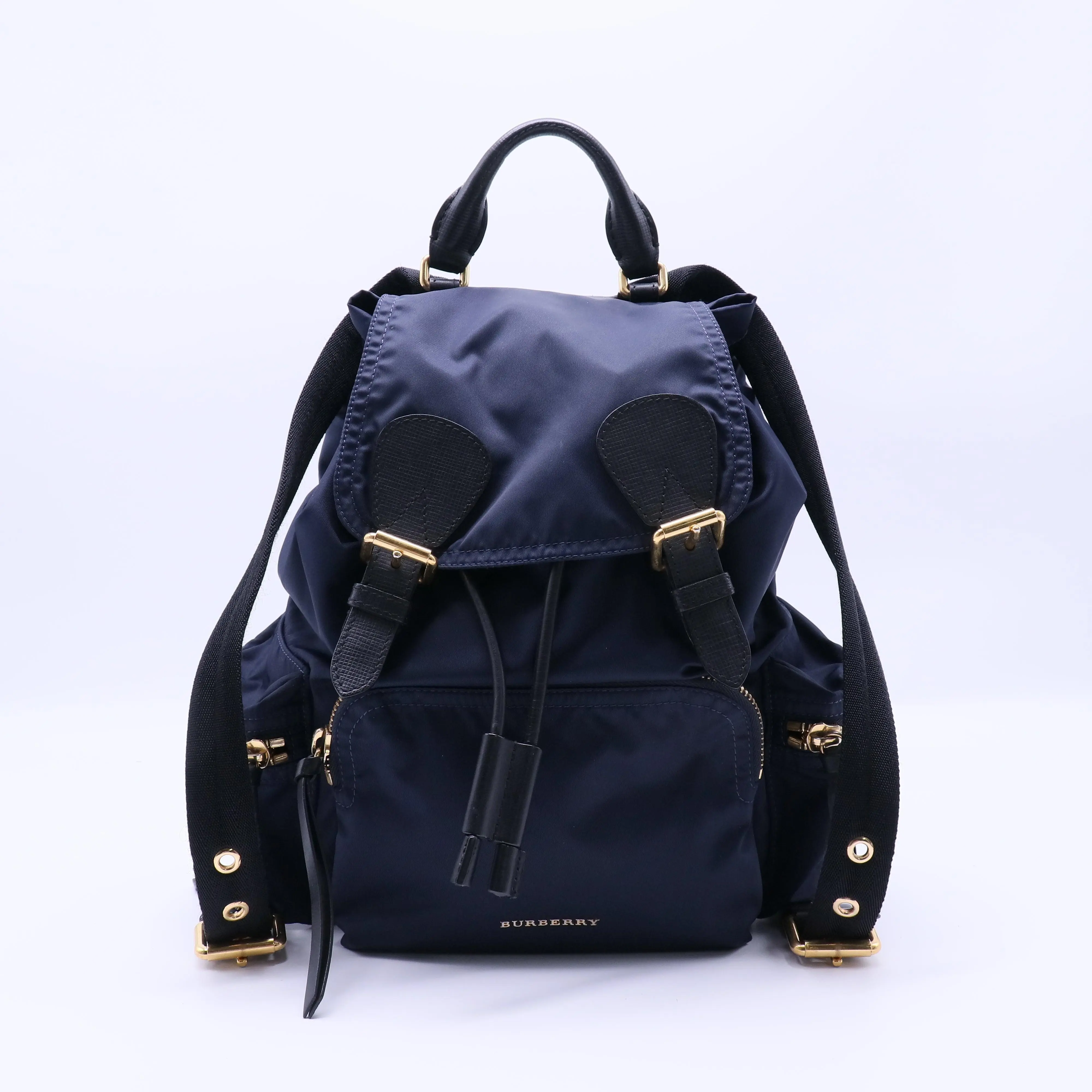 Pre-owned BURBERRY Canvas Backpacks Nylon Medium Rucksack Backpack Ink Blue B21710