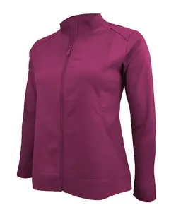ACTIVE UNIFORMS Women’s Ultra Soft Stretch Zip Front Warm Up Scrub Jacket, Medical Scrubs for Women