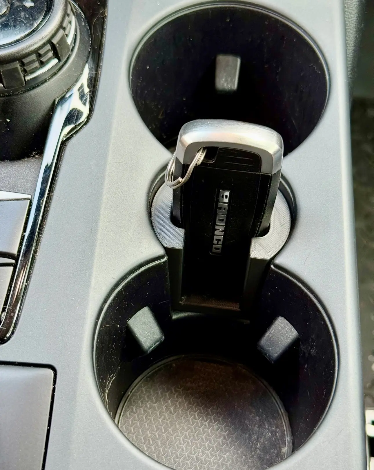 Key Fob Holder Insert for Cup Holder, Fits 2021-2025 Bronco Sport