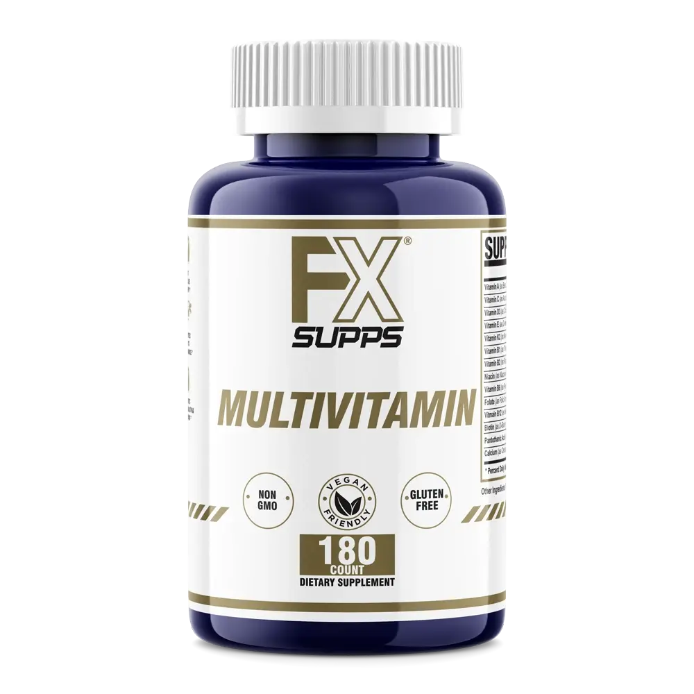 FX Supps Performance Fitness Edible Vitamin Tablets (180CT) - Metabolism, Energy, Focus, Brain Health, Muscle Recovery, Immune Health & Hormonal Balance Dietary Supplement