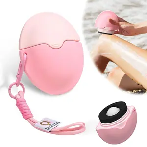 Sunscreen Applicator Roll On Sponge Tool 2 Piece Refillable Washable Portable Practical Design Body Lotion Applicator For Family Daily Outdoor Travel Use