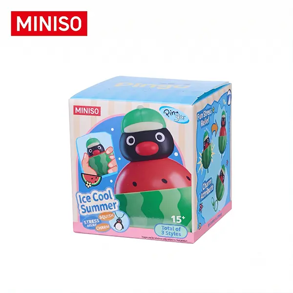 PINGU Cool Summer Squishy Charm Blind Box Soft Squeeze Fidget Toy Keychain Cute Penguin Pendant Aesthetic Backpack Decor Gift For Teens And Cartoon Collectors, Back To School