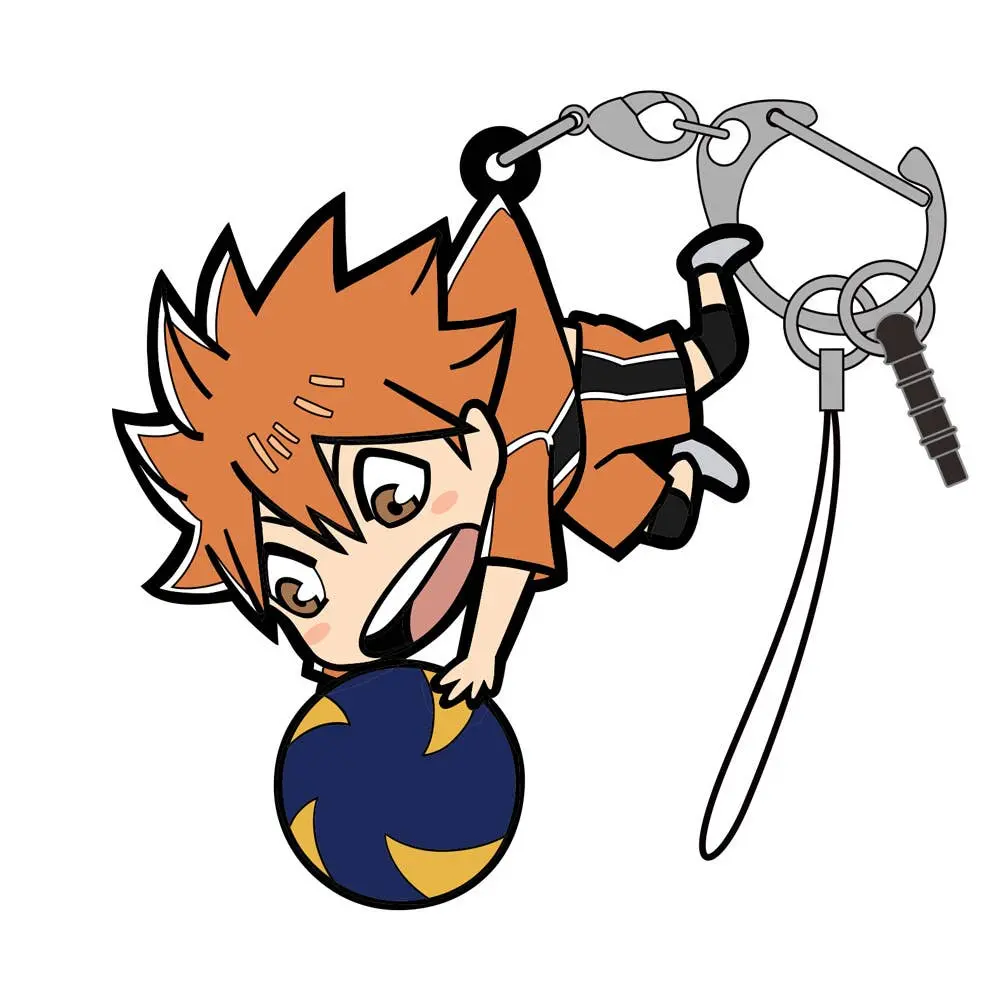 Official Licensed Haikyuu Chibi Art Special Edition Pinch Lift Cute Shoyo Hinata Keychain, Bag Charm Accessory for Luggage & Bags