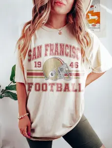 [Sale off up to 50%] Vintage 90s Style San Francisco Football tshirt, Sun Day Football, Graphic Tee Gift For Football Fan Sport, Sunday Football Crewneck, Graphic Streetwear T-shirt