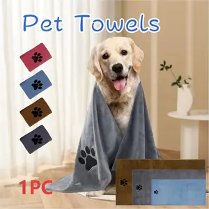 Super Absorbent Microfiber Pet Towel/mat, Paws, Quick Dry Large Size Thick Dog Towel, Suitable for Small Medium Large Dogs & Cats