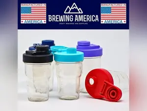 Travel Cup with Pouring Lid, 1 Pint (16 oz) Nesting Jar with Blue Wide Mouth Ball Mason Jar Pour Lid