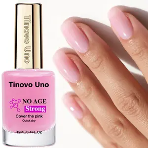 Tinovo Uno Transparent Pink Gel Nail Hardener | Quick-Dry, No-Bake, Alcohol-Free Formula, Strengthens and Adds Gloss to Nails, Nail Concealer