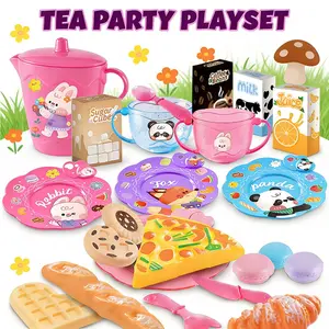 Princess Tea Party Toy Set, Kitchen Role Play & Afternoon Tea Game, Fun Imaginative Gift for Boys & Girls