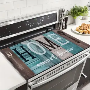 A Chic Mat for Your Stove That Features a 'Home Sweet Home' Design, Serving As an Insulation Pad to Improve And Protect Your Kitchen'S Aesthetic. Coffee Table Mat Coasters