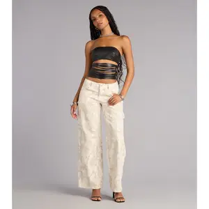 Off Duty Intent Camouflage Straight Leg Jeans