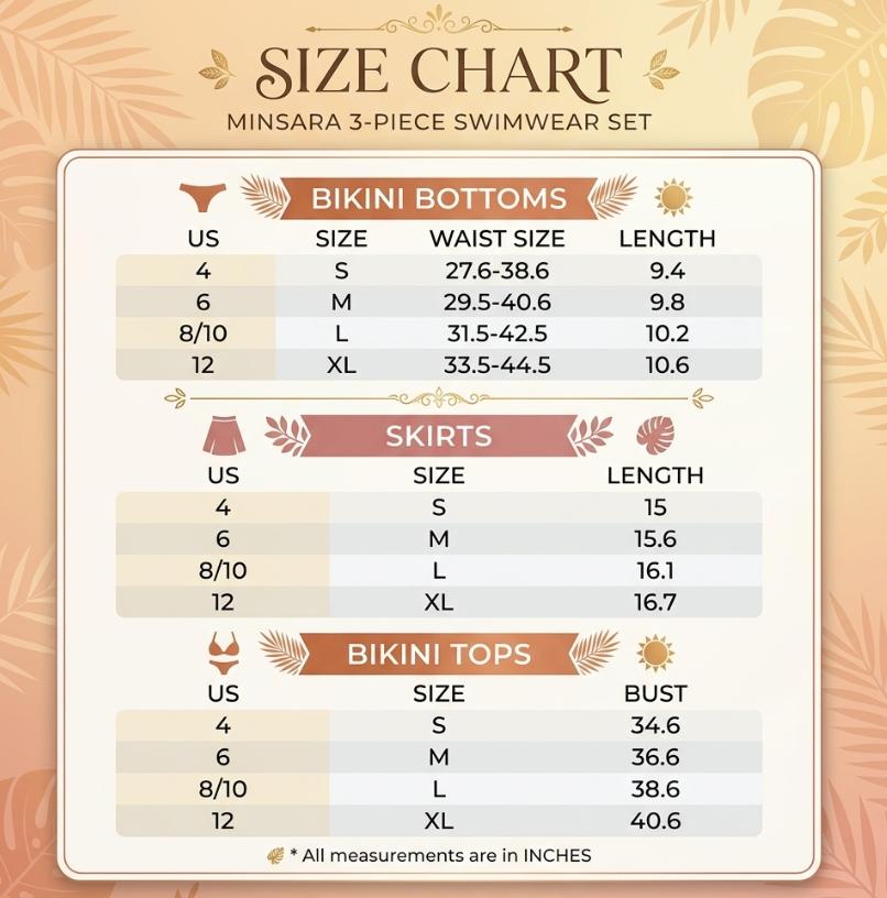 MINSARA Clean Girl Resort Outfit Solid Color Bathing Suit Trio With Textured Fabric And Gathered Hem Perfect For Tropical Island Getaways