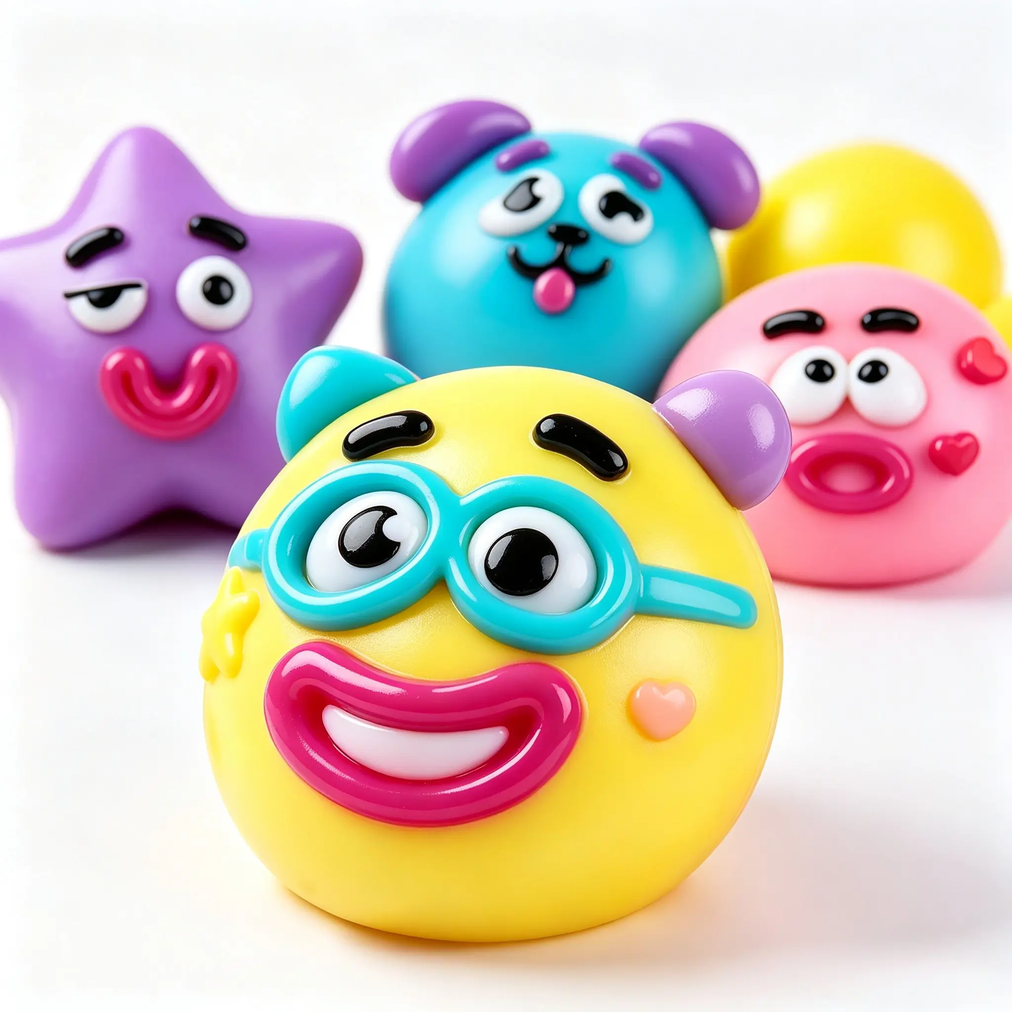 Creative Dog Face-Swap Slow Rising Squishy Ball, Soft Flexible TPR Stress Relief Toy, Pocket-Size Sensory Fidget Vent Item, Compact Desk Decor, Novelty Gift for Kids & Teens,, butter stick