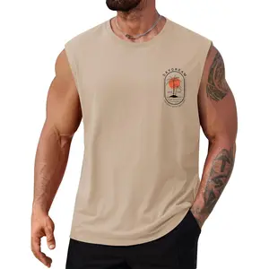 Mens Beach Summer Tank Tops Palm Tree Graphic Vacation Muscle Sleeveless Shirts (S-3XL)