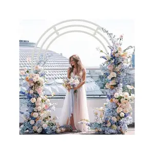 Maximum discount  Metal Wedding Arch Trellis 8.5Ft Heavy Duty Backdrop Balloon Archway Decoration Stand With Sturdy Base Indoor Outdoor Party Valentine's Day Ceremony Arches Frame Climbing Flower Plant Garden Arbor White