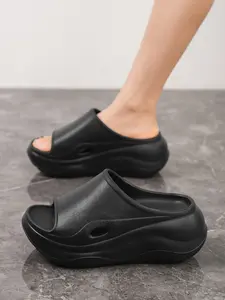 Women's Thick Sole Slip-On Shoes, Soft Comfortable Eva Material, Anti-Slip, All Seasons, Ideal Gift, Casual Wear, Durable Design