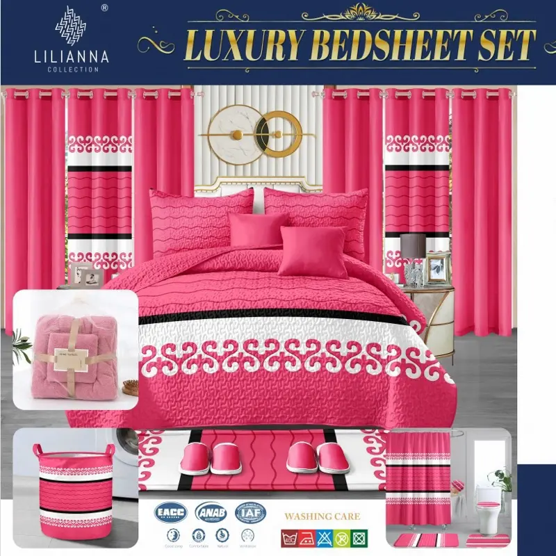 24 Pieces Bedspread Set for Home Fashion Bedding