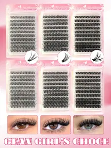 6 boxes of 960pcs super large capacity false eyelashes 30p+40p+50p multi style mixed false eyelashes 10-16mm mixed eyelash cluster fluffy c-roll natural thick soft lightweight false lash cluster Cosmetic Makeup lash cluster eyelash extension