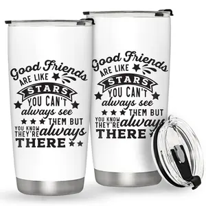 Best Friend Themed Tumbler Cup, 2 Counts/set Bestie Travel Tumbler Cup, Friendship Gifts for Women Friends, Birthday Gifts, Bestie Coffee Tumbler, Bottle