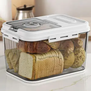 Sealed Bread Storage Container Set, Includes Measuring Cups, Flip-Top Design, 10L Capacity, Ideal for Homemade Bread & Grains