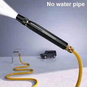 High Pressure Hose Nozzle, Adjustable Nozzles, Adjustable Metal Water Spray Gun with Brass Connector, Universal Fit Garden Hose Sprayer for Car Wash, Garden Watering, Yard Cleaning, Patio & Pet Bathing – Easy to Install & Durable Build
