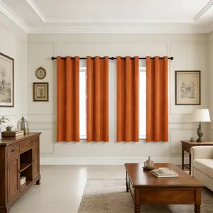 4PCS solid-color thickened high-light-blocking and heat-insulating curtain fabric, with perforated hanging and free cable rings, can be machine washed for easy cleaning, suitable for living rooms, bedrooms, studies, dining rooms, and home decoration